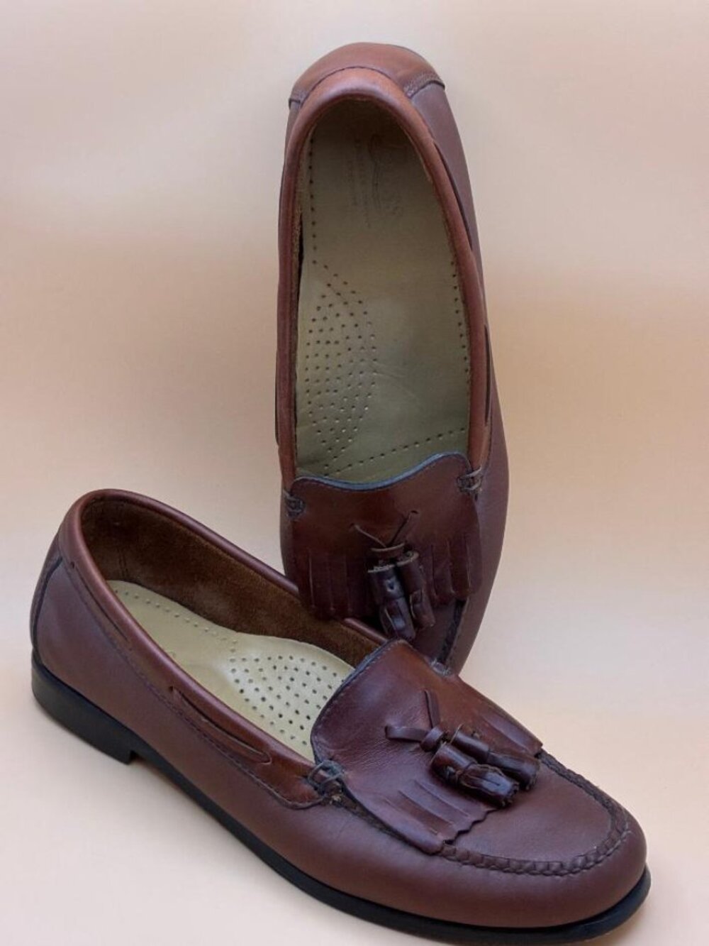 G.H. Bass & Co Weejuns Kiltie Tassel Loafer Women's 8.5M Jackie Brown Leather